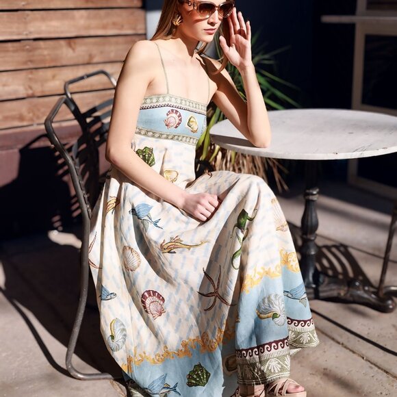 Alémais Bath House Linen Sundress - Picture 2 of 13